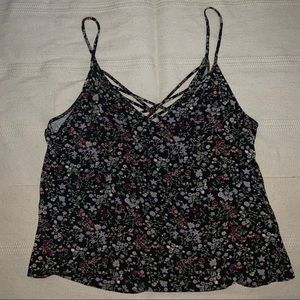 American Eagle Floral Strappy Tank